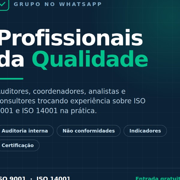 Profissionais Qualidade ISO 9001