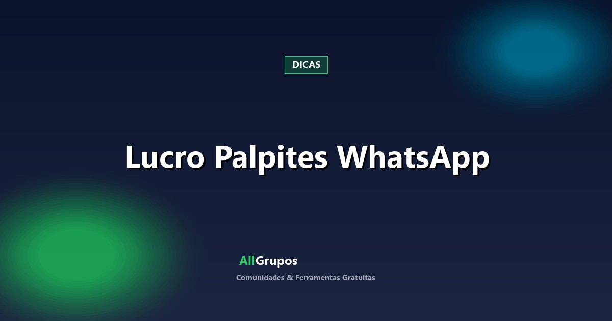 Brasil 2026: A Revolução dos Grupos de WhatsApp de Apostas Esportivas – Domine Palpites e Maximize Ganhos!