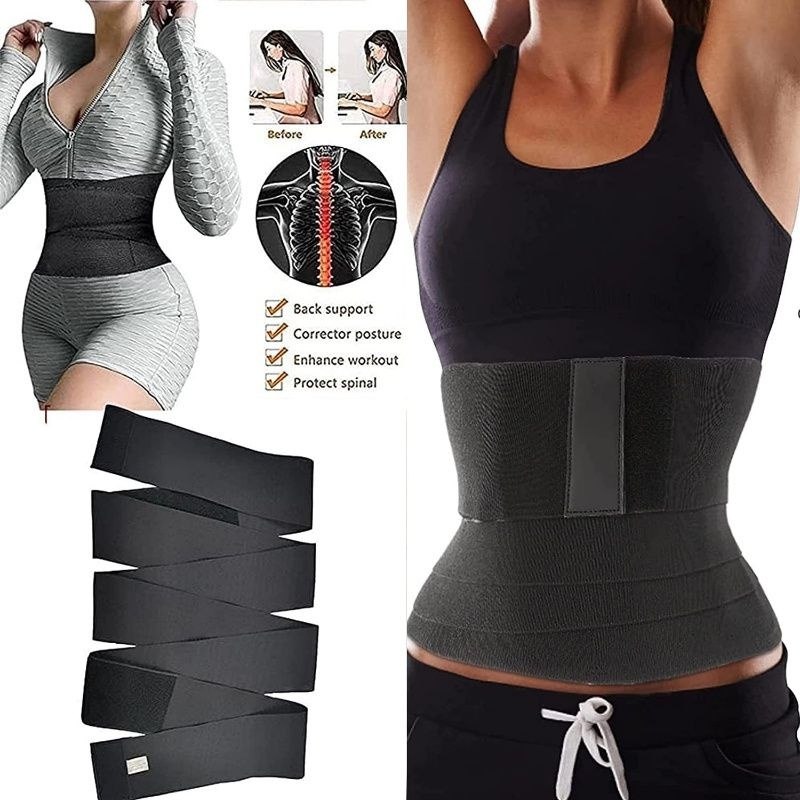 🛍️ Cinta Com 3 / 5 / 6 Metros Modeladora Faixa Abdominal Pós Parto Alta Compressão