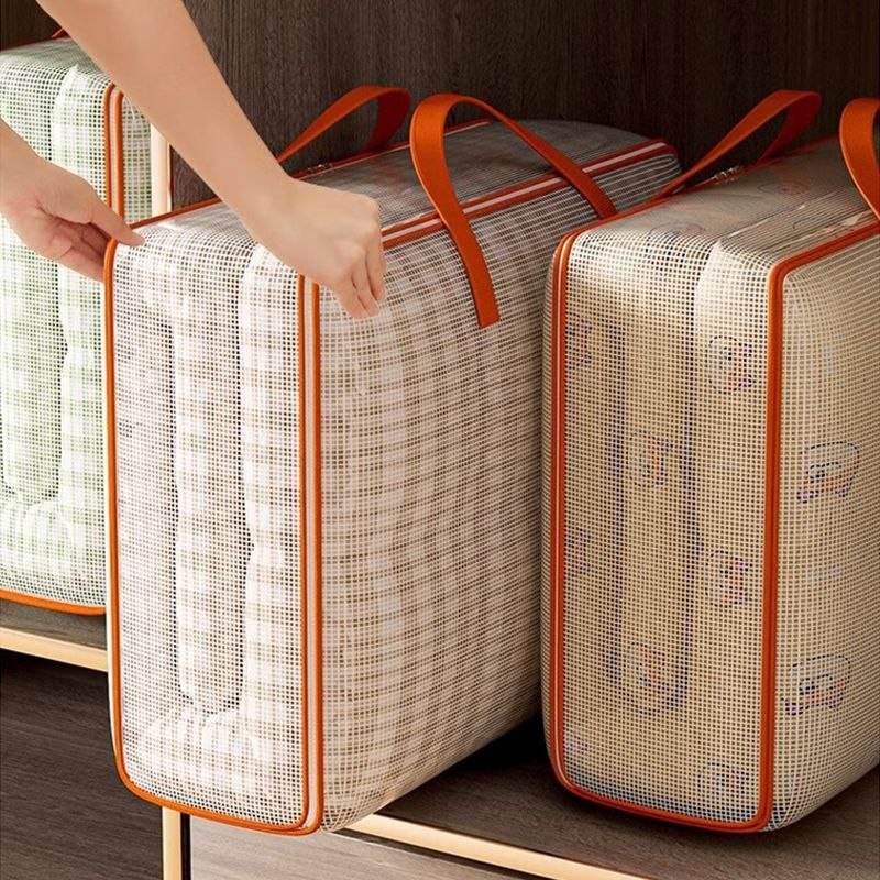 - Saco Organizador para Cobertor 60x50x28cm Impermeável Zíper Duplo，Bolsa com zíper para c