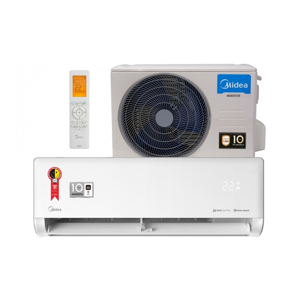🛍️ Ar Condicionado Split Midea Ai Ecomaster 12000 Btu R32 Frio 42ezvca12m5 Branco 220v