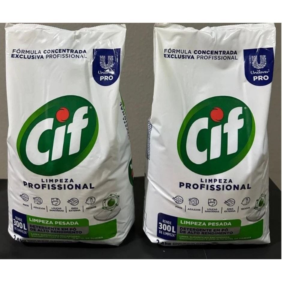 - 02 CIF EM PÓ LIMPEZA PESADA 2,4 KG