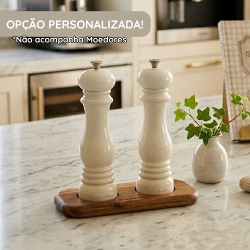 - PERSONALIZADO Tábua de Suporte Moedores Saleiro e Pimenteiro - Madeira de Teca Cozinha D