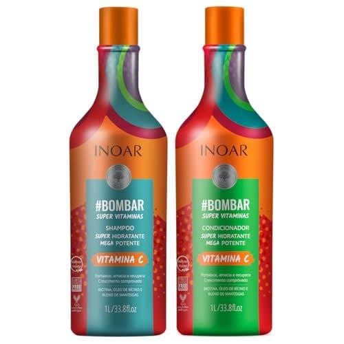 🛍️ Inoar, Kit #Bombar Super Vitaminas – Shampoo e Condicionador Para Crescimento Acelerad