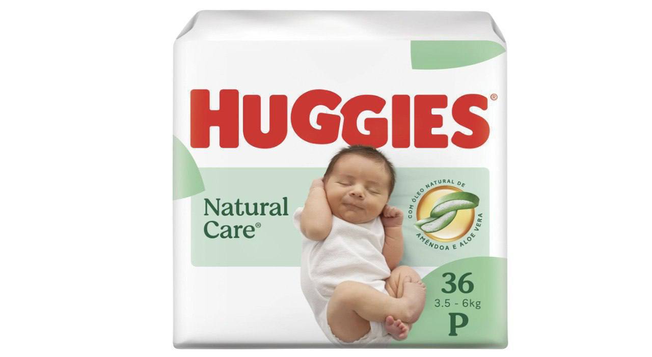 🫧 Huggies Fralda Descartável Premium Natural Care P - 36 Un