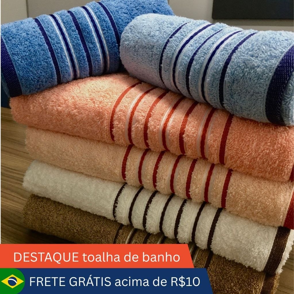 - Toalha de Banho Grande 80x150 Grossa 515g Super Macia e Absorção Amsterdã