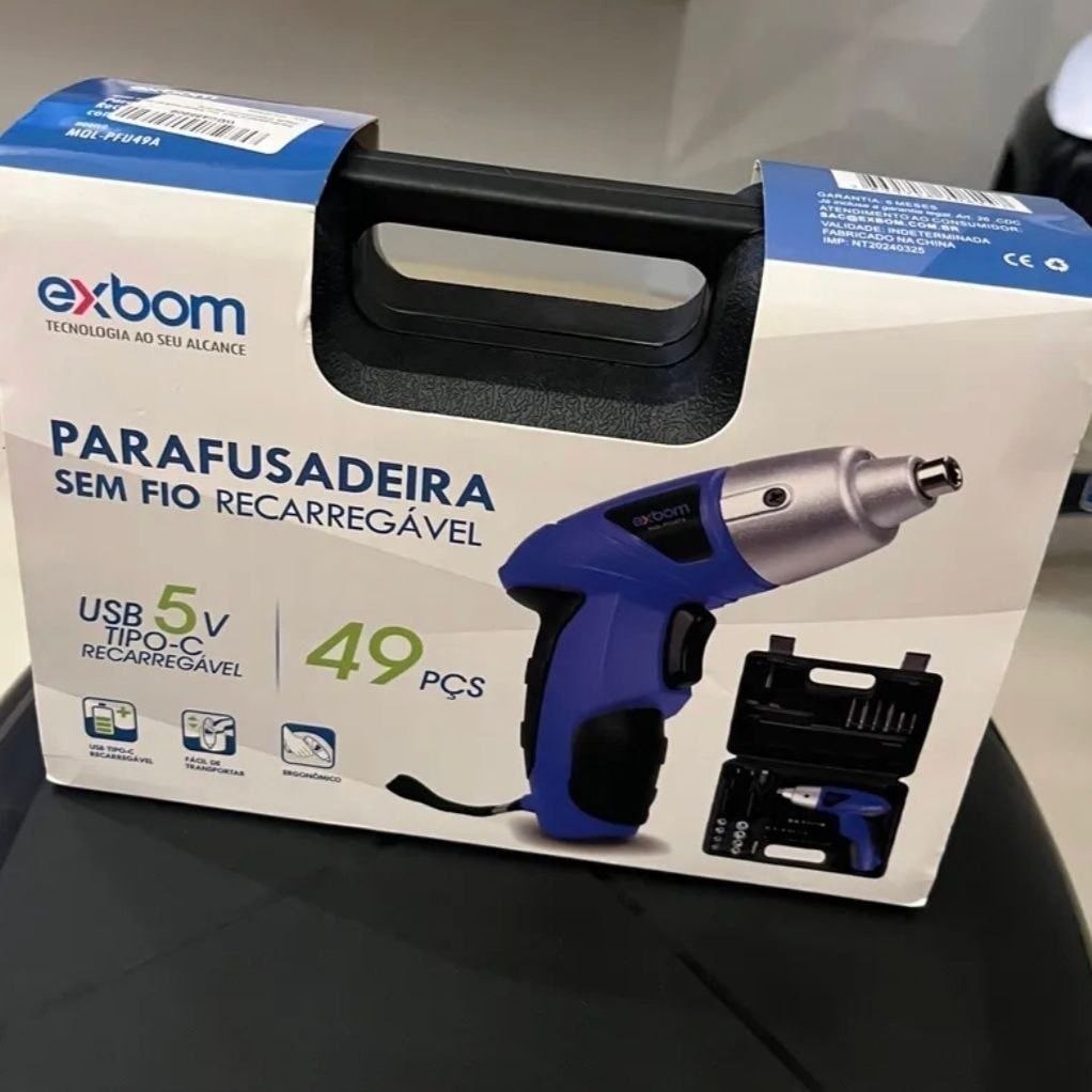 Parafusadeira Sem Fio Several Importados Recarregável Com 49 Peças Ergonômico 50 Hz 127/22
