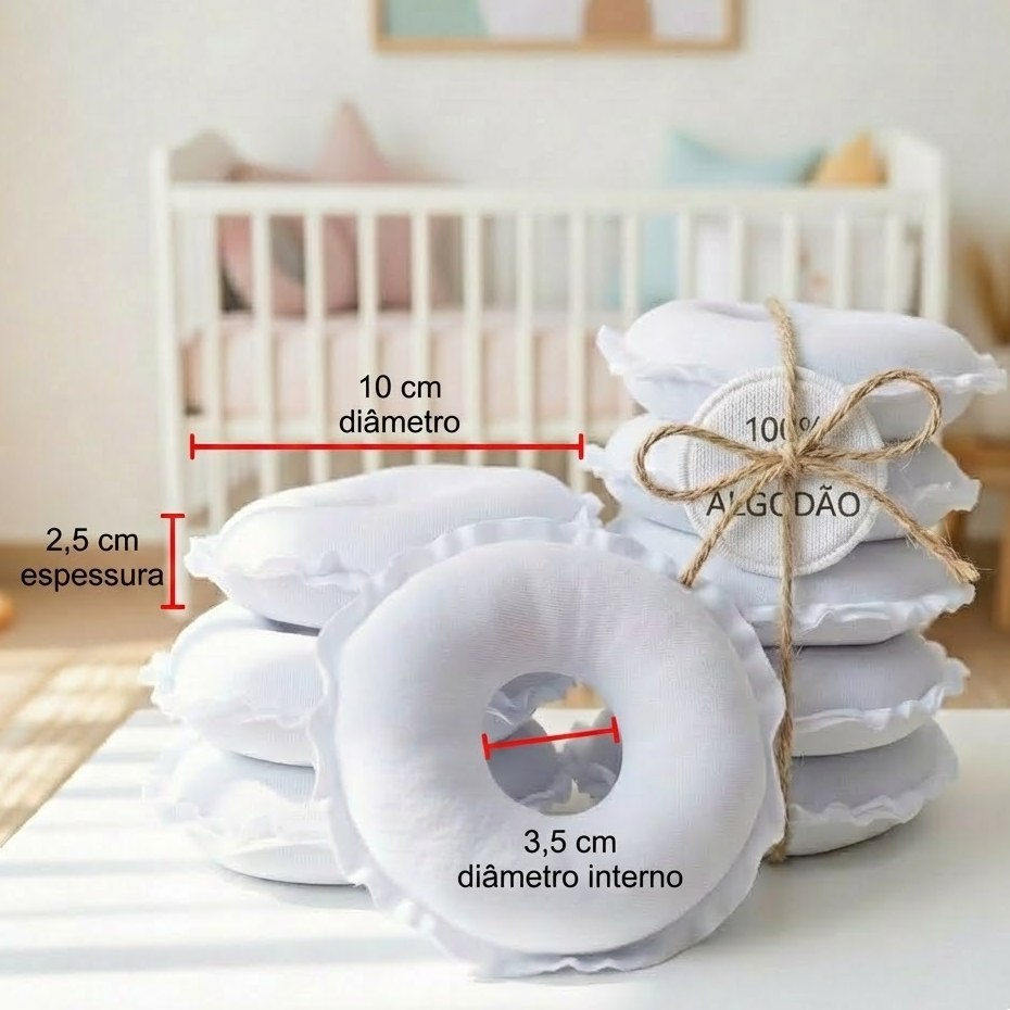🛍️ Rosquinha de Amamentação 100% Algodão – Protetor de Seio  | Kit Lavável e Reutilizável