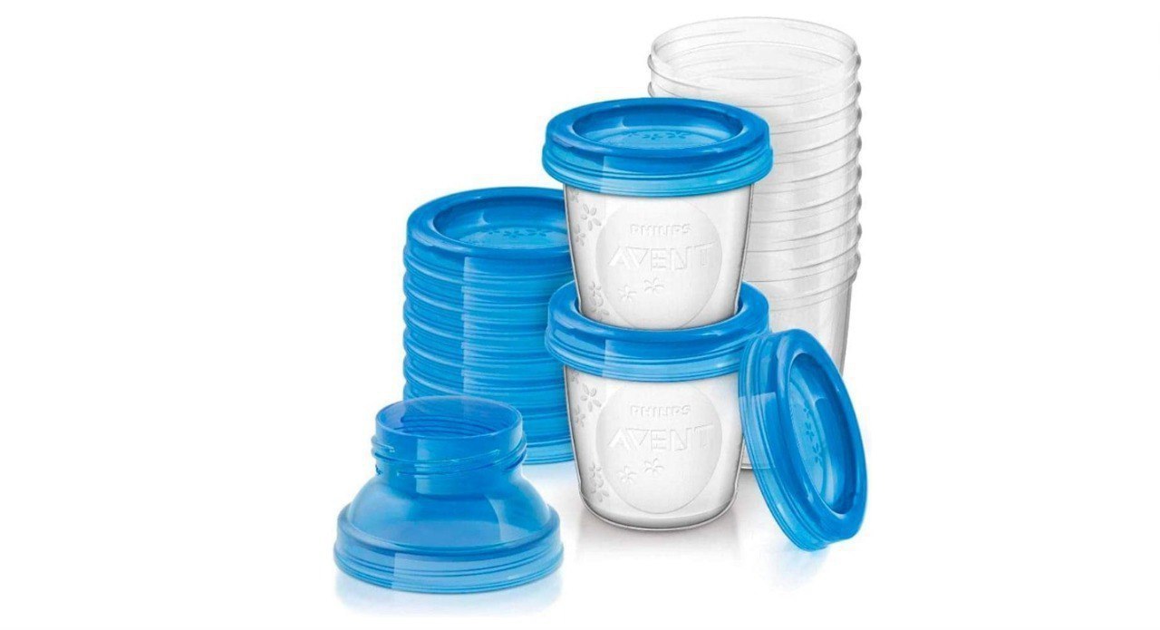 🫧 Copos para Armazenamento de Leite Materno, Philips Avent, 10 peças, Transparente, 180 m