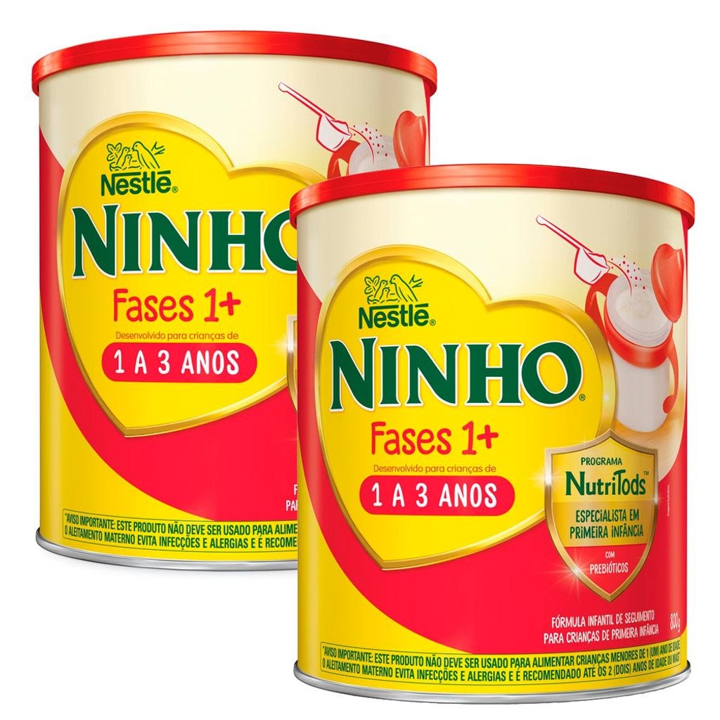 🛍️ Kit 2 Ninho Fases 1+ Fórmula Infantil de Seguimento para Crianças de Primeira Infância