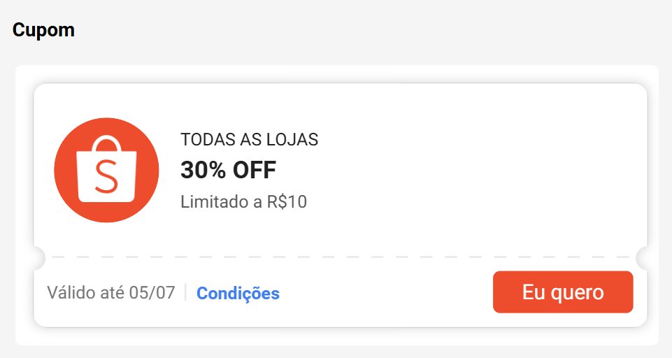 🚨 CUPOM SHOPEE