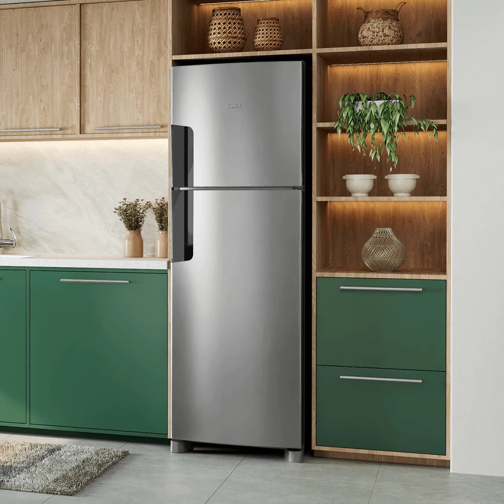🧊Geladeira Frost Free Duplex Consul 377 Litros Inox - CRM44MK