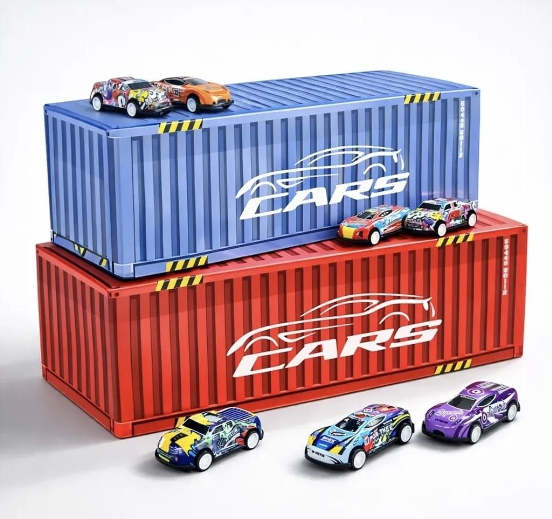 Kit com 48 Carrinhos de Fricção + Pista + Maleta