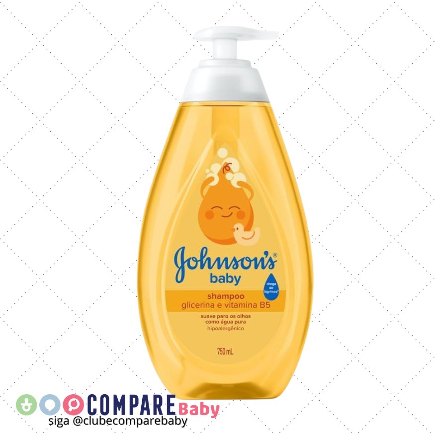 😍 Johnson's Baby Shampoo Glicerina Para Bebê, 750ml