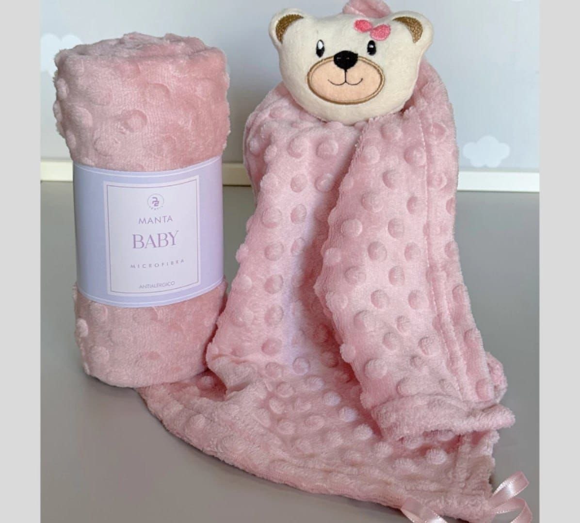 🛍️ Kit Manta   Naninha Bebê Fleece Pipoquinha Super Macio e Quentinho