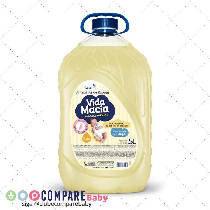 😍 Amaciante Vida Macia Glicerina e Camomila, 5L