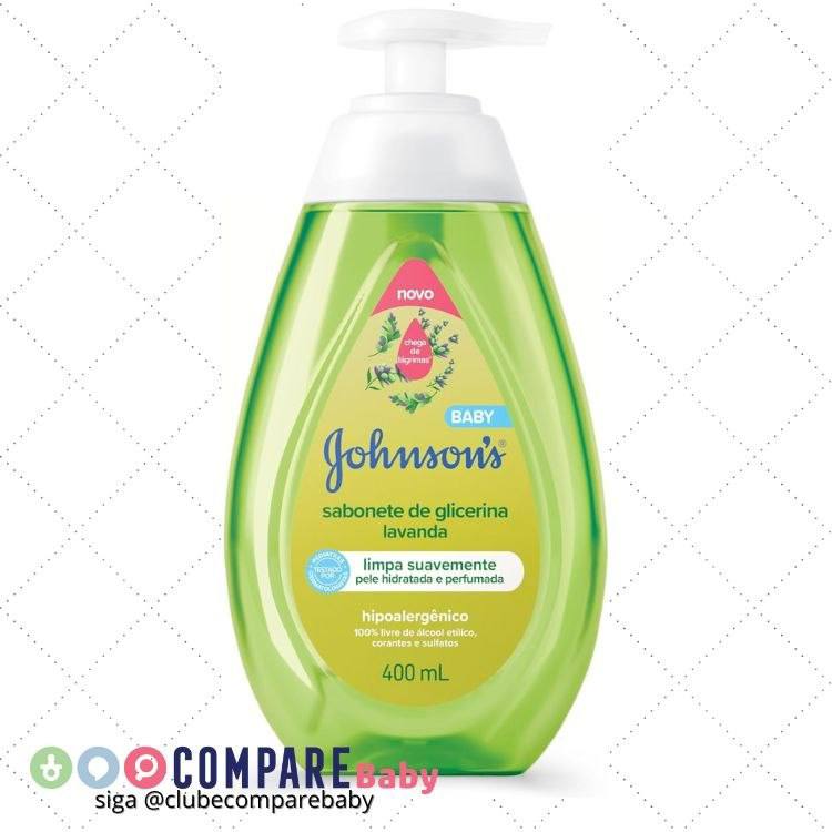 😍 Sabonete Líquido Glicerina Lavanda JOHNSON’S® Baby, 400mL