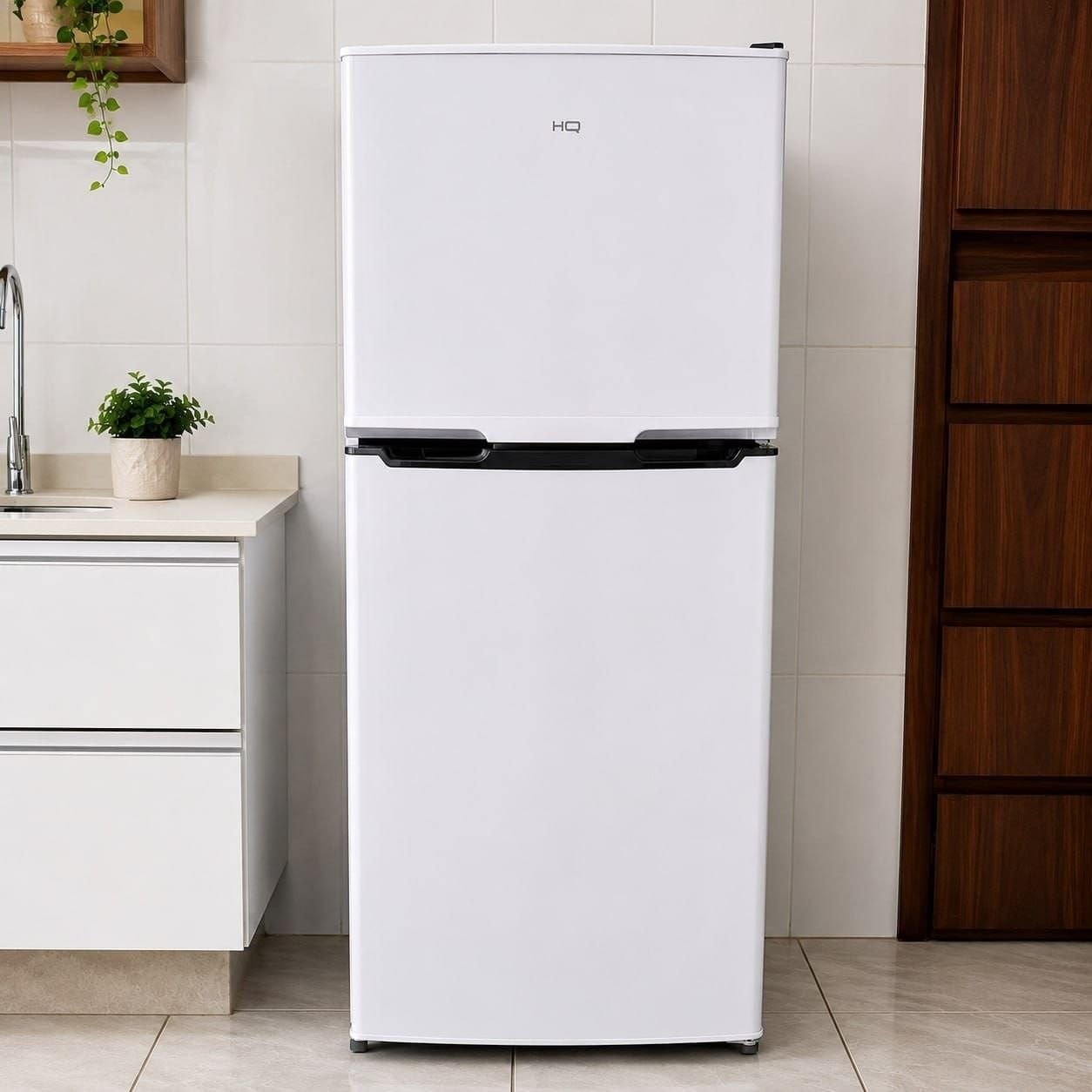 Geladeira Refrigerador HQ 140L Duplex Defrost, Branco HQ-140RDF 127V