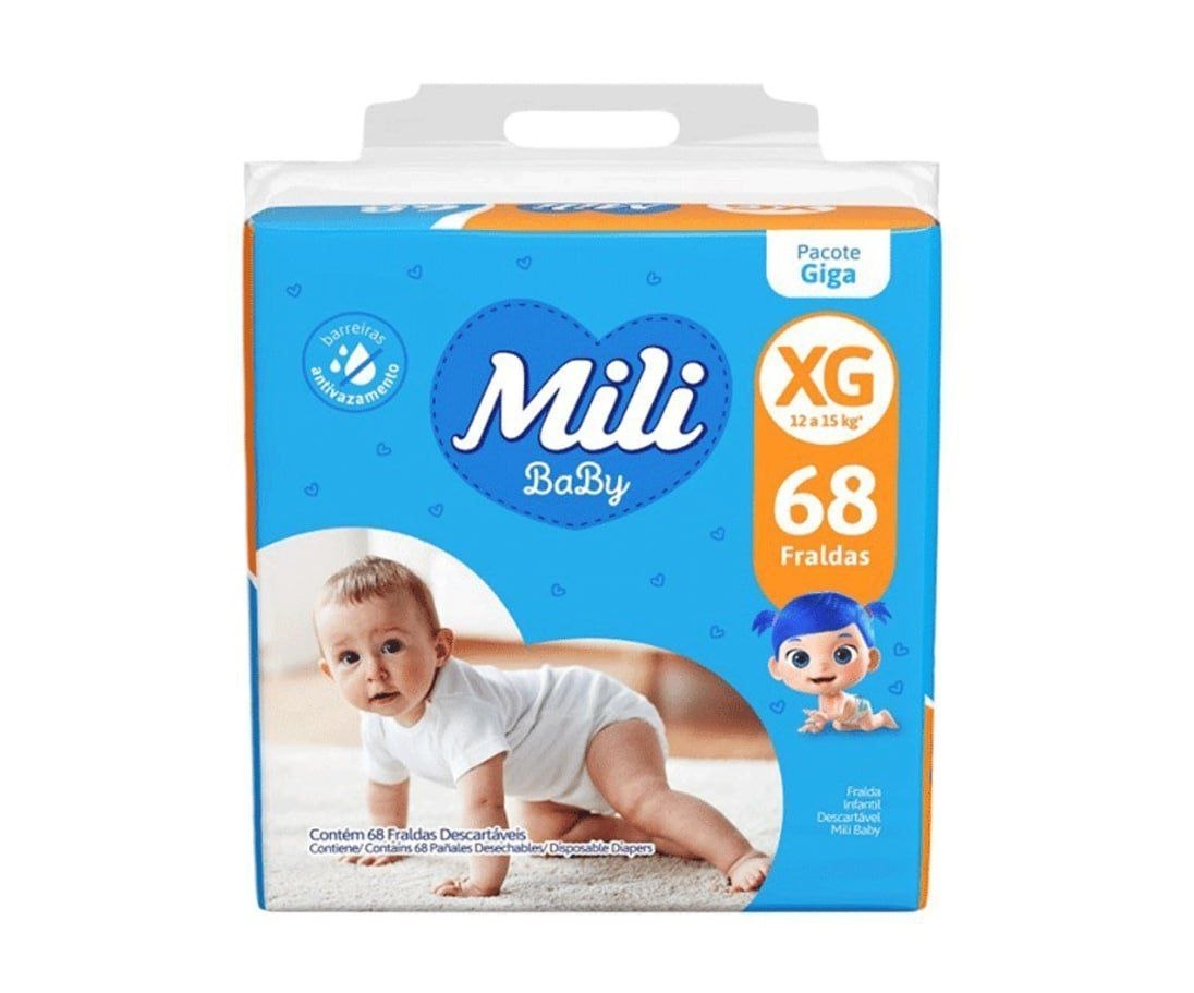 Fralda Mili Baby XG 68 Unidades