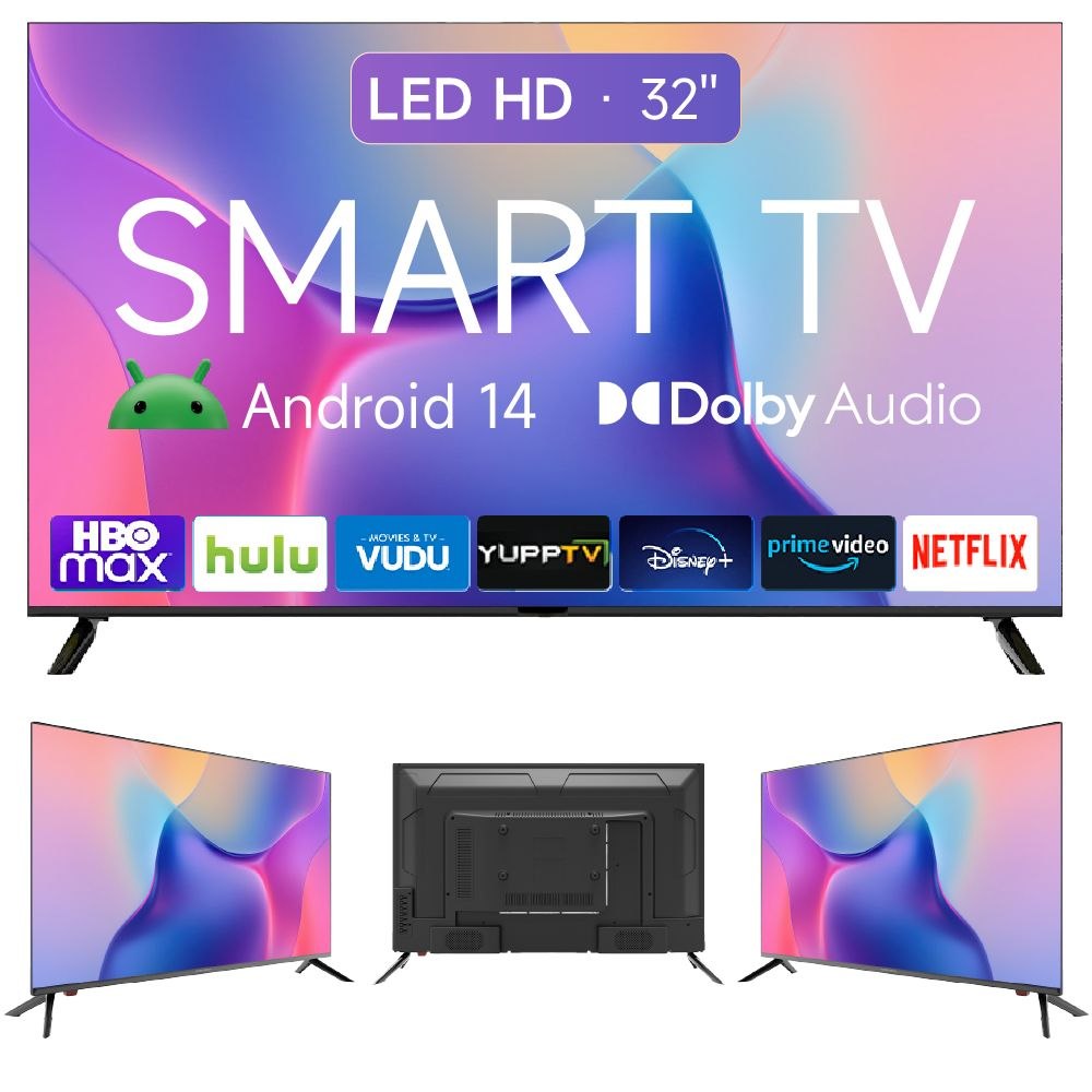 - Smart TV 32 polegadas LED HD Wi-Fi TV 60Hz 32wdsnbx 100/240v Android 14