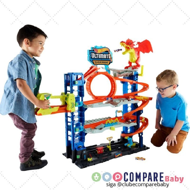 😍 Hot Wheels City Pista de Brinquedo Ultimate Garage 4 anos