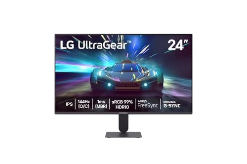 🛍️ LG UltraGear Monitor Gamer 24" IPS 144Hz (O/C) 1ms (MBR) Full HD (1920x1080) HDR10 NVI