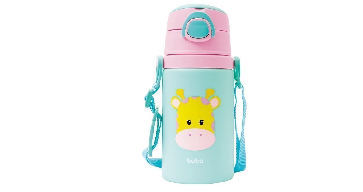 🫧  Buba Garrafinha De Aluminio Animal Fun Girafa Colorido