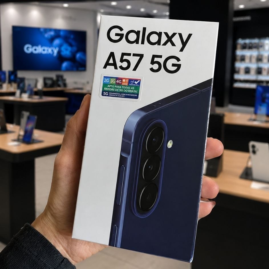 🚨 *EXCLUSIVO PARA ASSINANTES PRIME* Celular Samsung Galaxy A57 5G, 128GB, 8GB RAM, Azul E