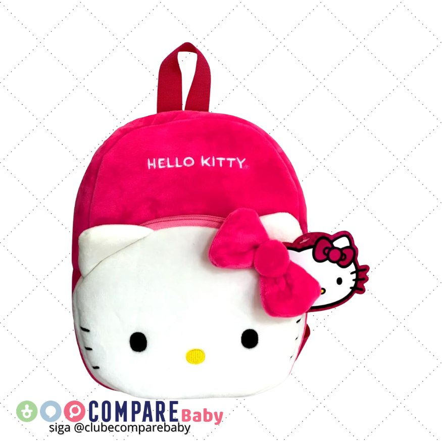 😍 Candide, Mochila Infantil de Pelúcia, Hello Kitty