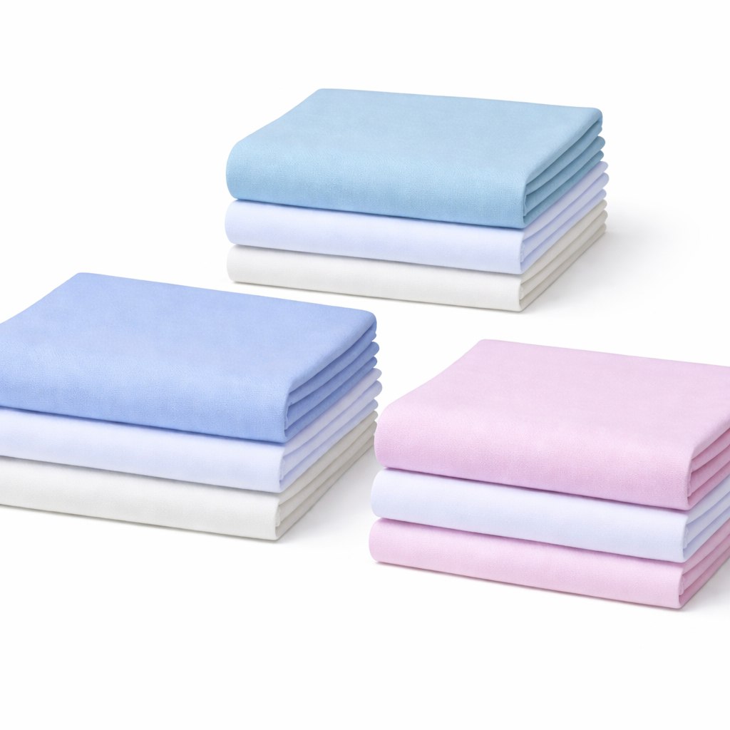 🛍️ Kit 6 Cueiro Papi Karinho Algodão Flanelado 80x50cm Liso Conforto Enxoval Bebê