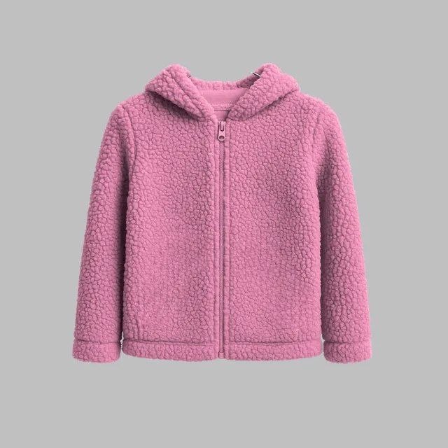 🛍️ Blusa De Frio Infantil Casaco Teddy Menina Com Capuz