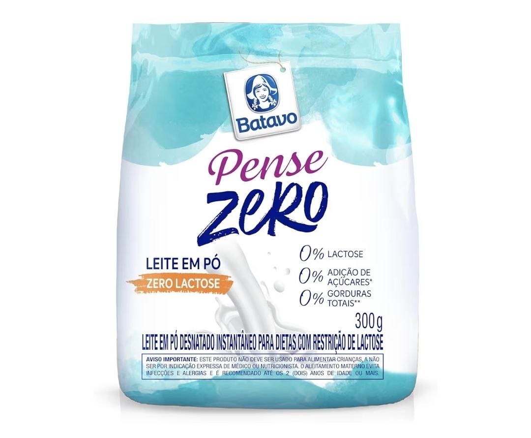 Leite em Pó Desnatado Instantâneo Batavo Pense Zero Sachê 300g