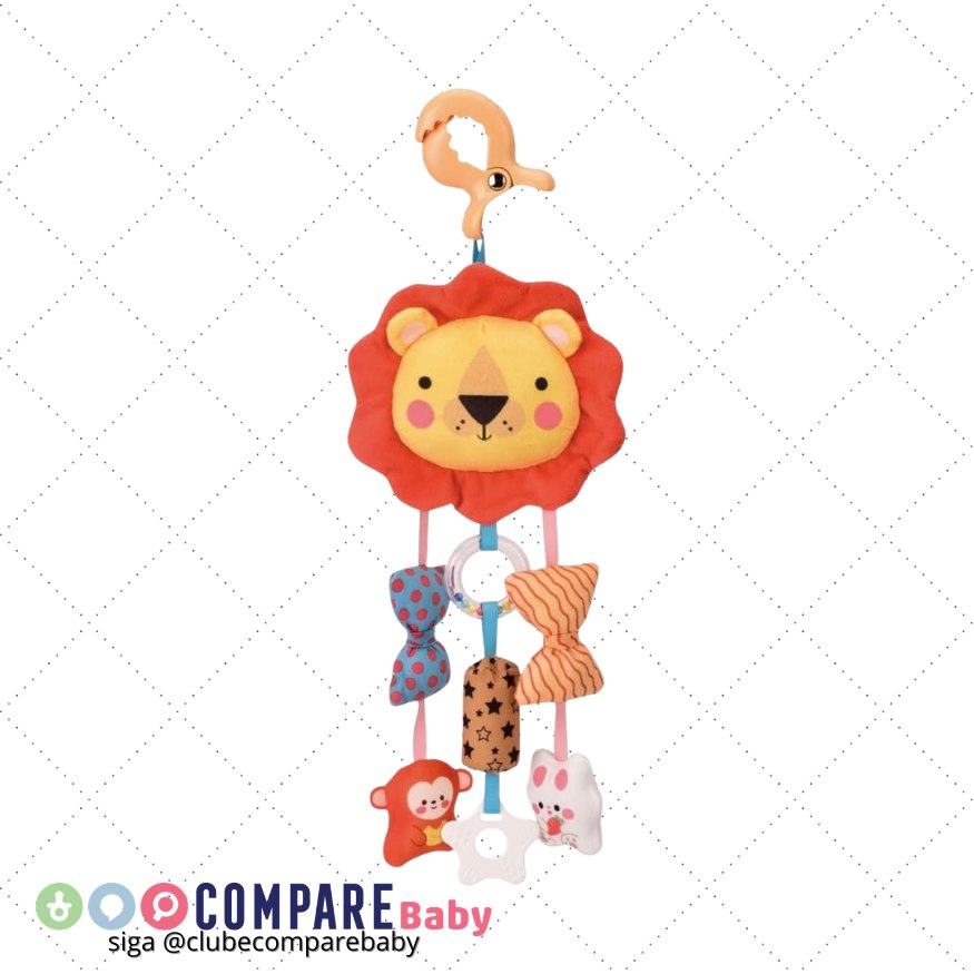 😍 Móbile Chocalho Para Carrinho e Berço de Bebê Clip Maxi Baby - Leão
