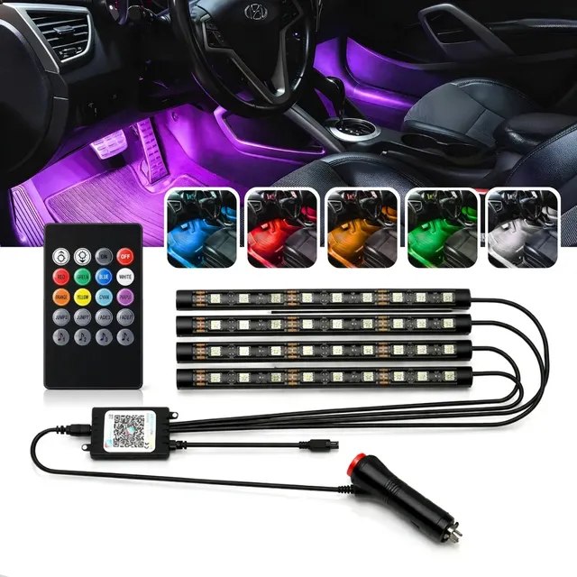 🔥 Luz Interna LED Neon RGB com Controle para Hyundai HB20 2017