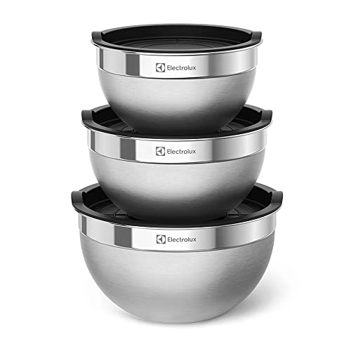 🛍️ Conjunto de Bowls Tigelas de Inox com Tampa Plástica Electrolux
