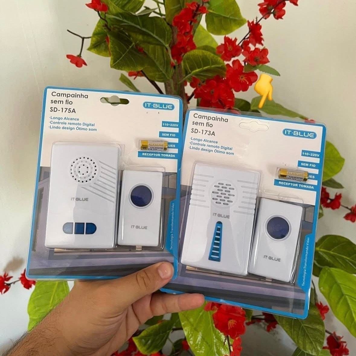 Campainha Sem Fio Residencial Wireless De Longo Alcance Wifi Branco
