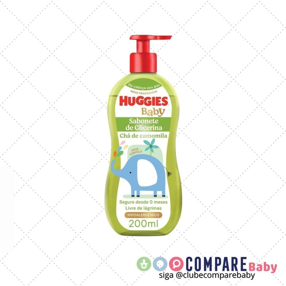 😍 Sabonete Líquido Huggies Camomila para Recém-Nascidos 200ml