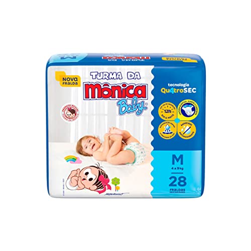 🛍️ Fralda Turma da Mônica Baby Jumbo M 28 Unidades