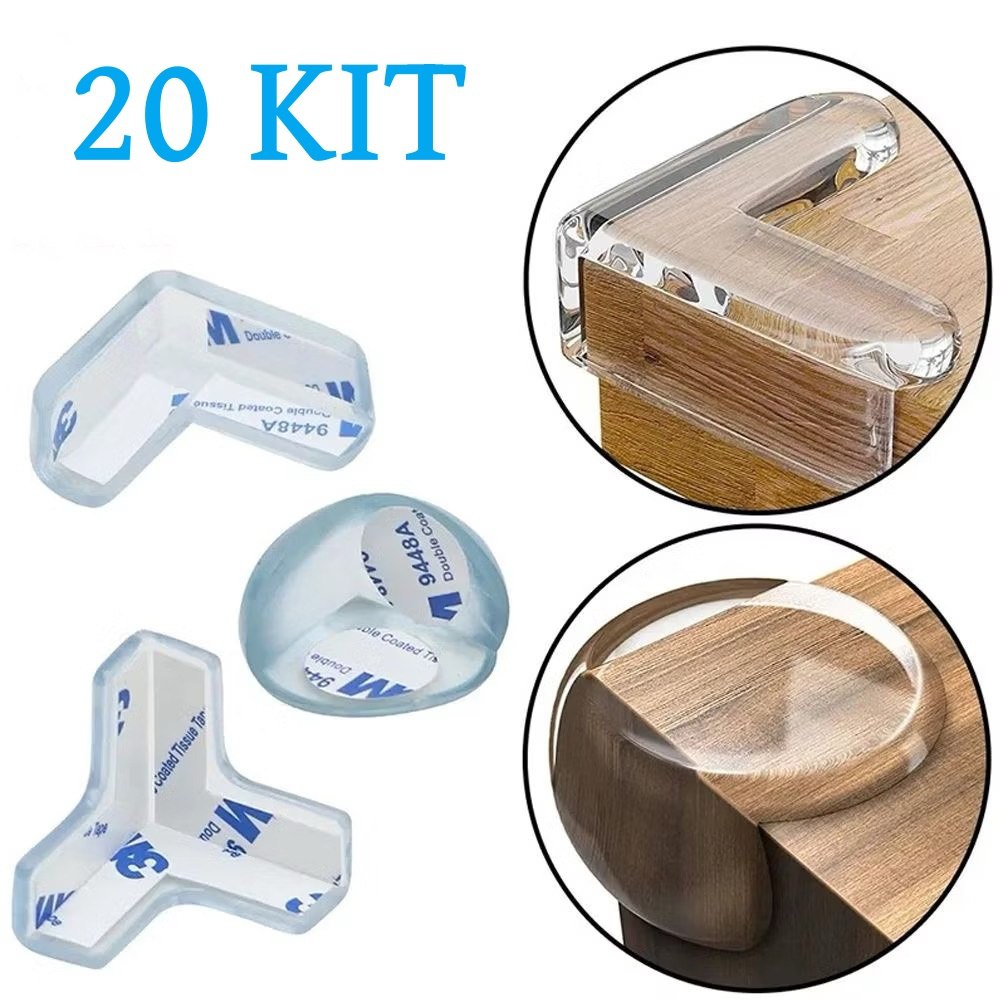 🛍️ 20 Protetor De Silicone De Mesa Quina Protetor Para Móveis Quarto Cozinha Casa