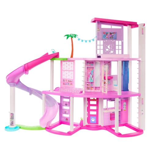 🛍️ Barbie Conjunto de Brinquedo Casa Com Escorregador