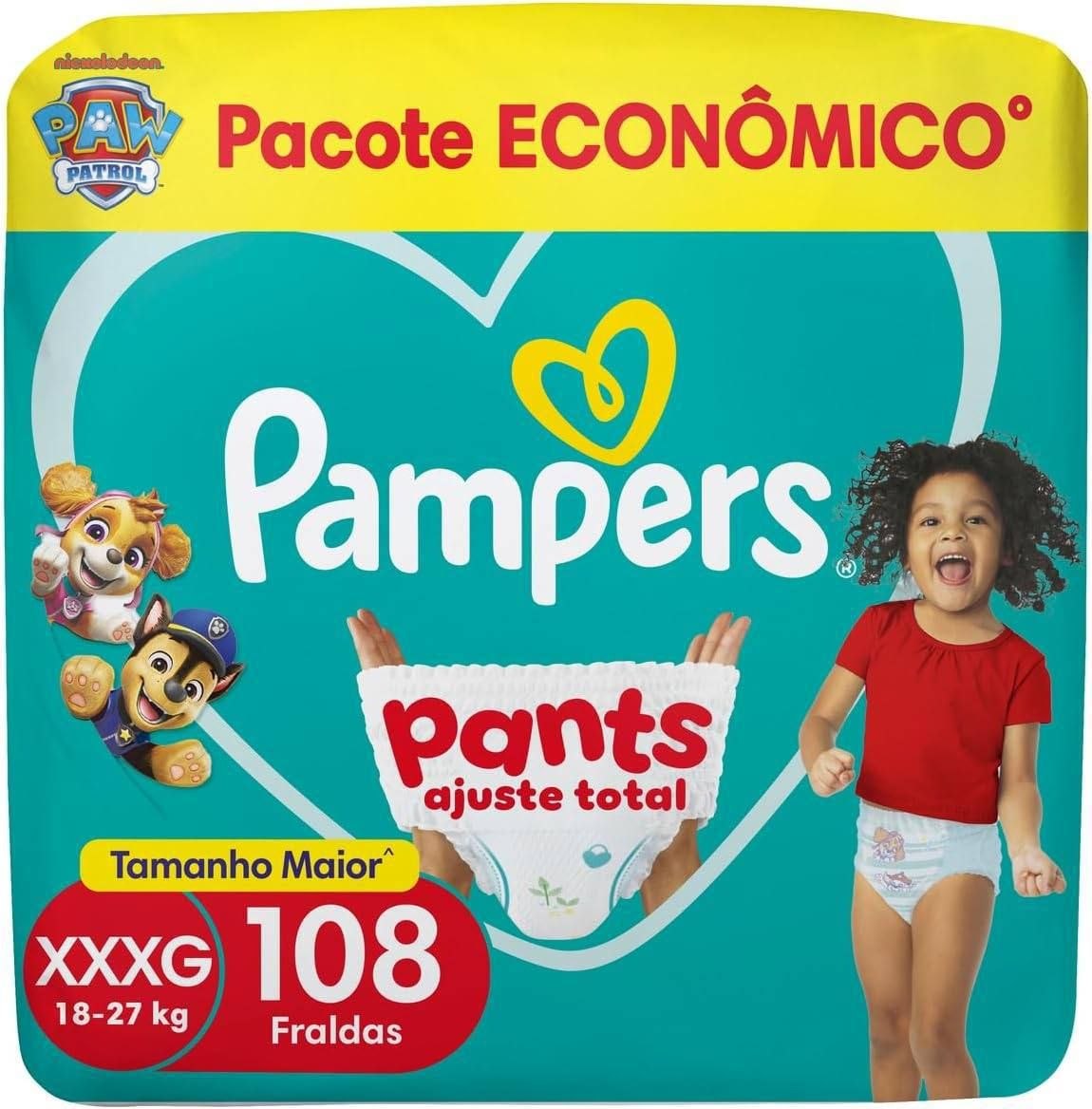 Fralda Pampers Pants Ajuste Total XXXG 108 Unidades