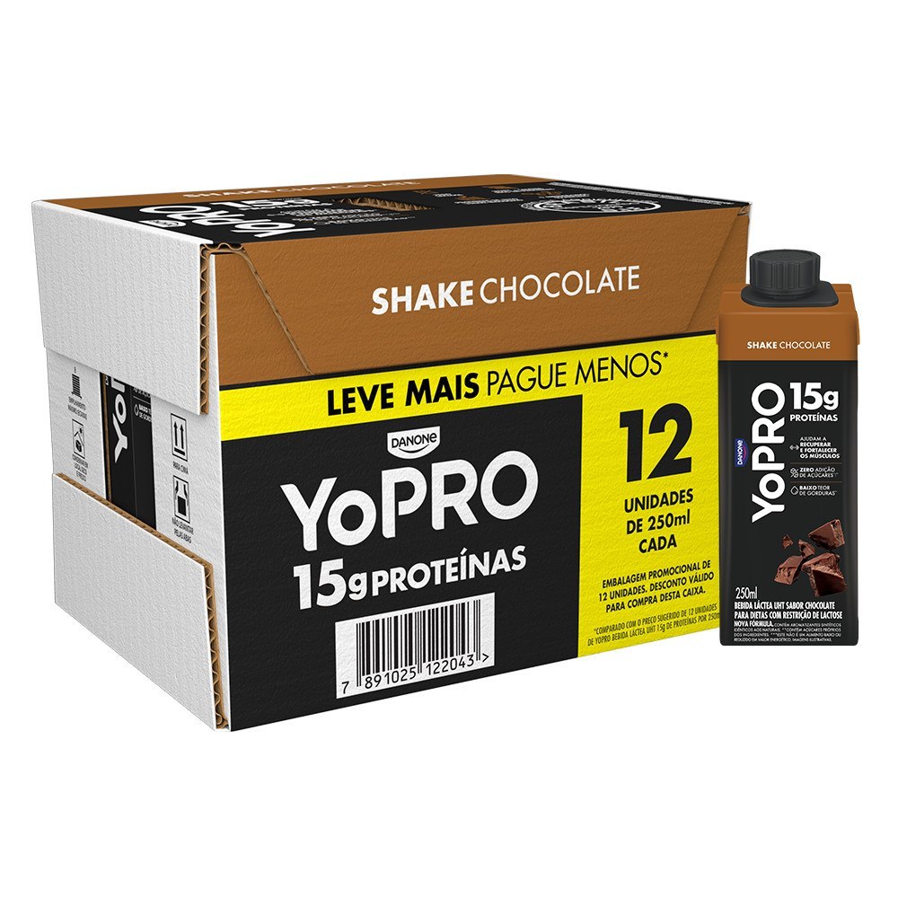 🛍️ YoPRO Chocolate 15g de proteínas 250ml - 12 unidades