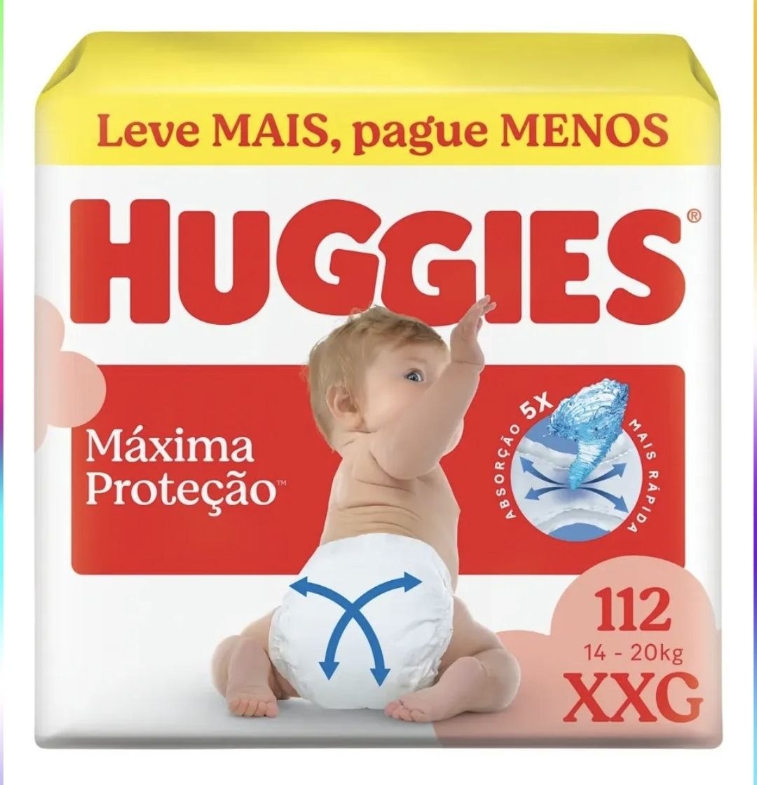 Fralda Huggies Supreme Care XXG com 112