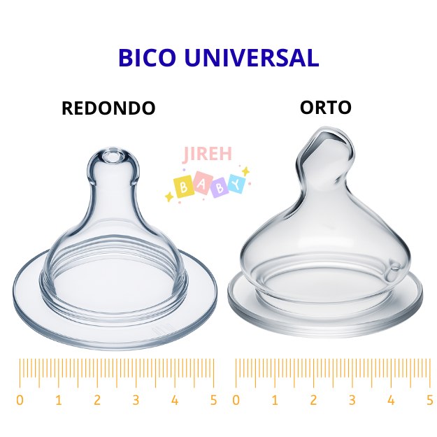 🛍️ Bico BIG de Mamadeira Largo de Silicone 5 cm Redondo ou Orto