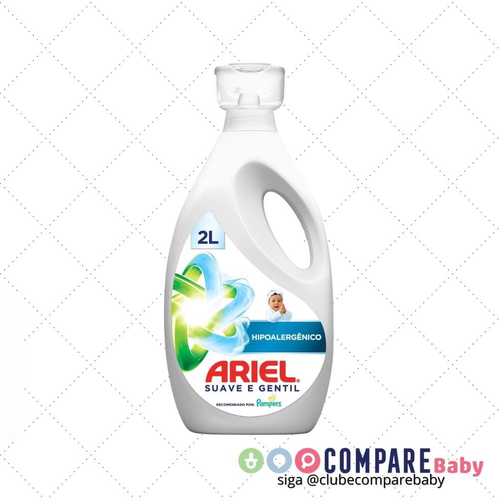 😍 Sabão Líquido Ariel Suave e Gentil Concentrado 2L, Ariel