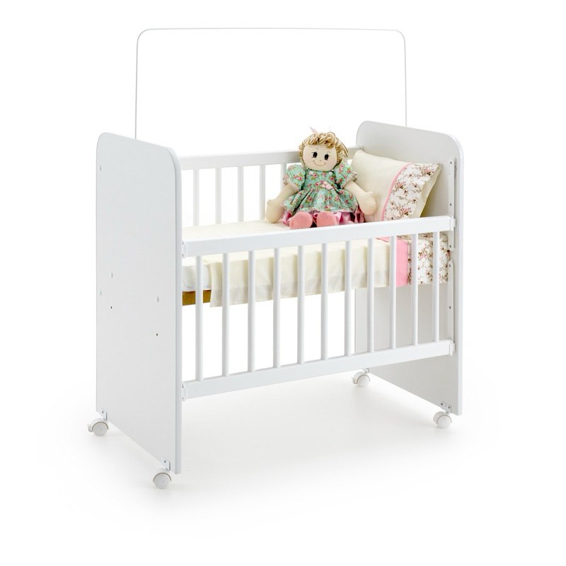 🛍️ Mini Berço Grade Móvel Com Colchão e Regulagem de Altura