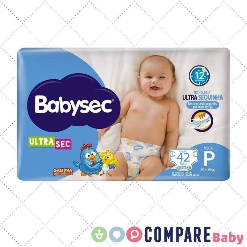 😍 Babysec Ultrasec Galinha Pintadinha - Fraldas, Tamanho P, 42 Unidades