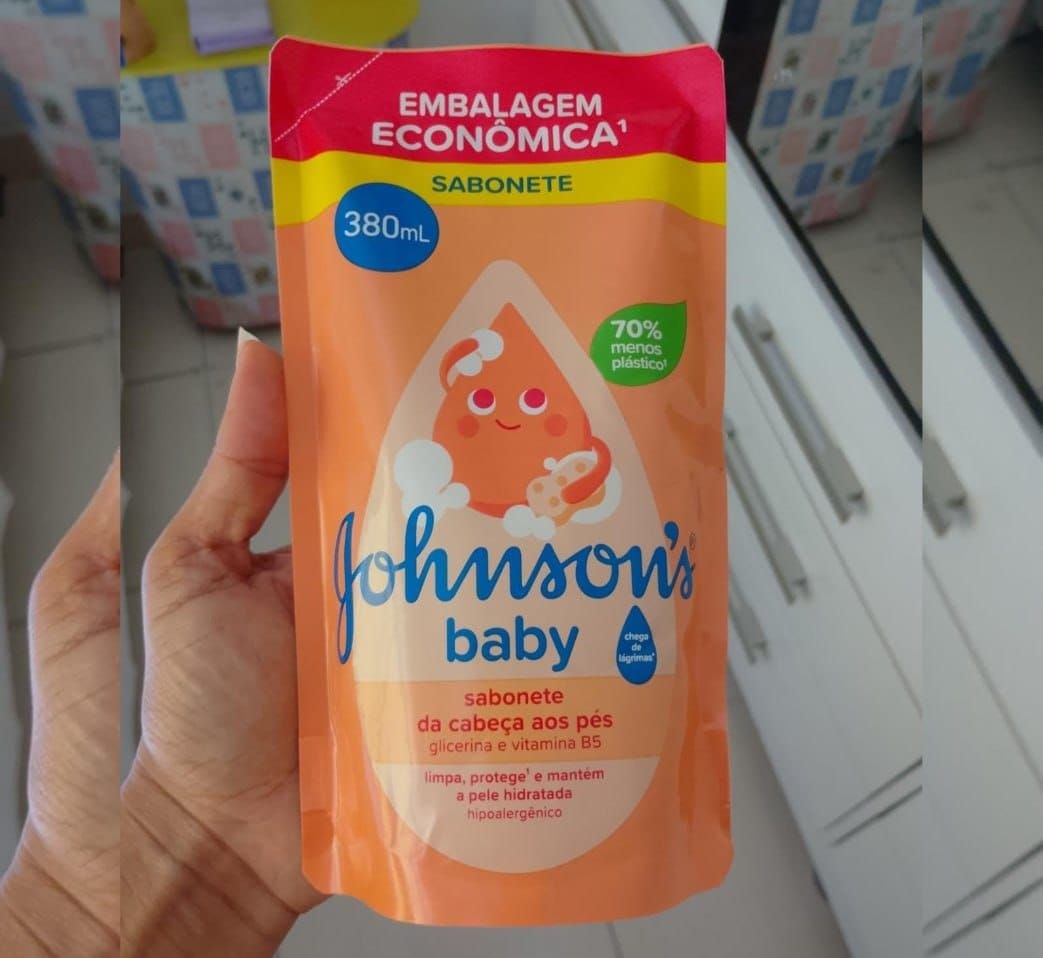 Refil Sabonete Líquido de Glicerina Johnson's Baby da Cabeça aos Pés 380ml