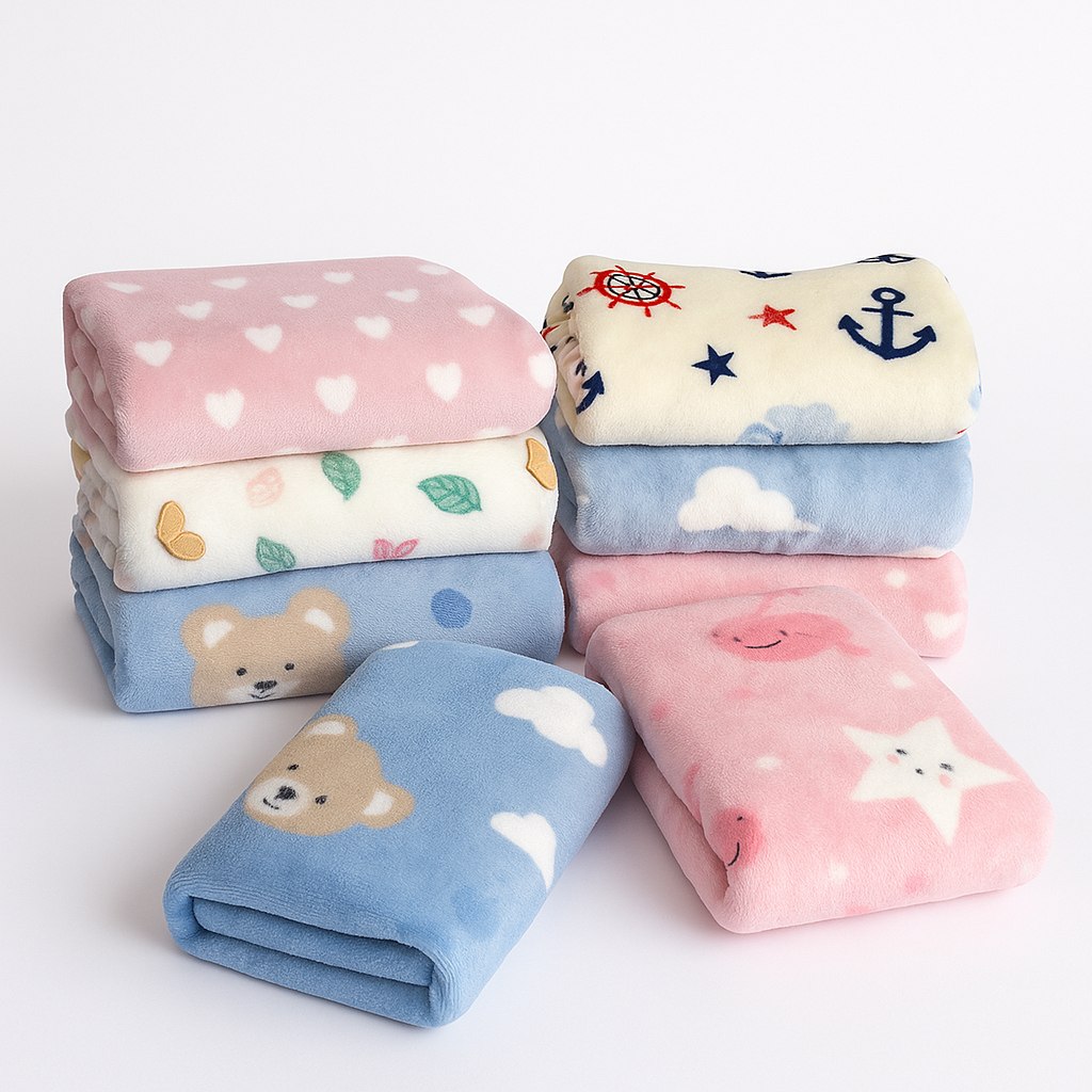 🛍️ Kit 3 Manta Bebe Cobertor Microfibra Antialérgico Infantil Mantinha Saída Maternidade