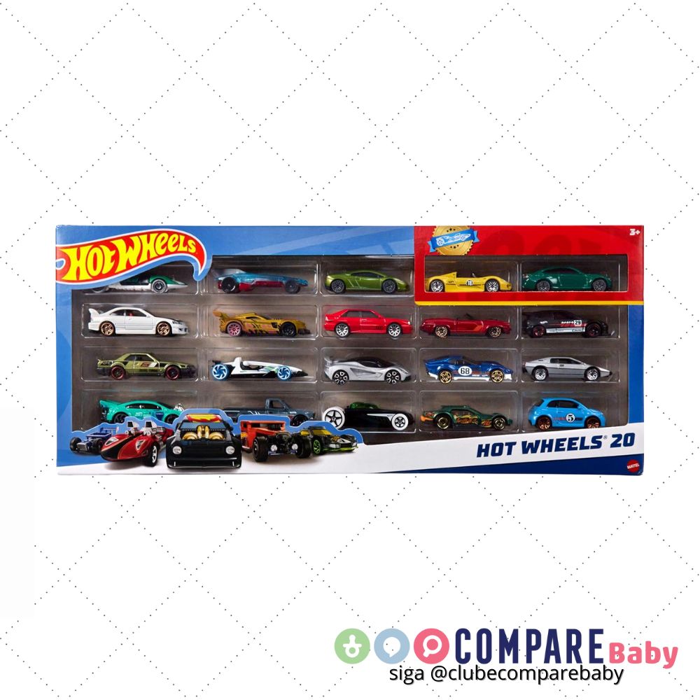 😍 Hot Wheels Diecast Veículo de Brinquedo Pacote Surpresa 20 carros